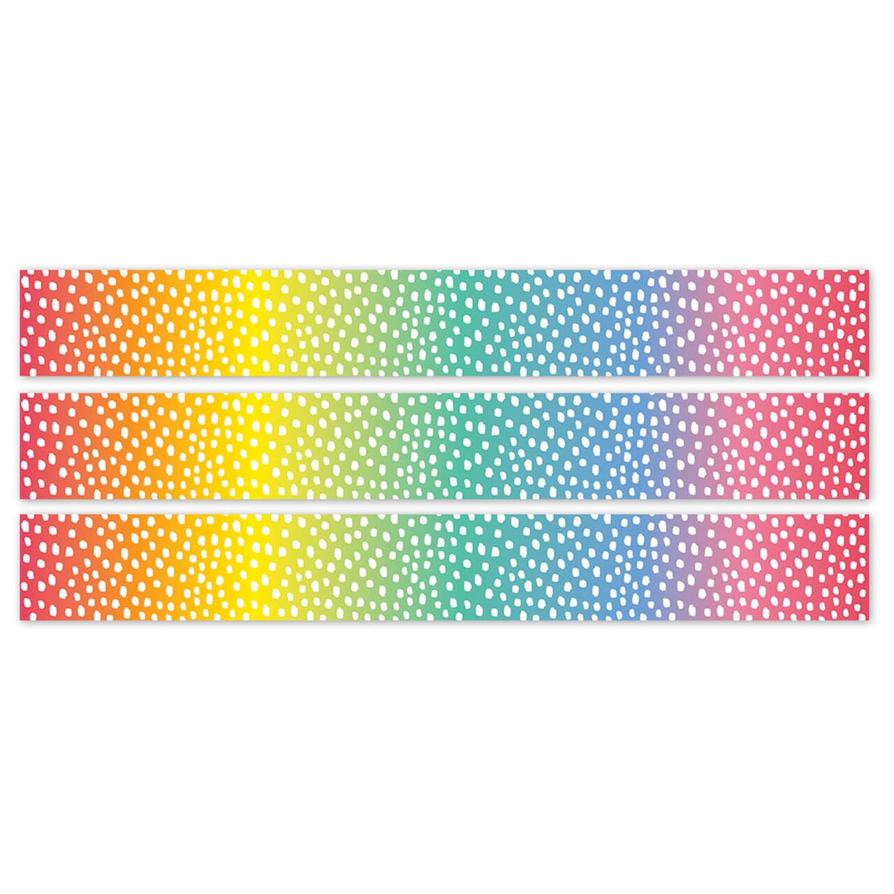 Creative Teaching Press® Core Décor Messy Dots on Rainbow EZ Border, 48ft. Per Pack, 3 Packs